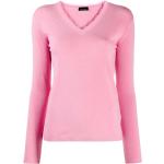 Reduzierte Pinke Langärmelige Ermanno Scervino V-Ausschnitt Angora-Pullover für Damen Größe M für den für den Herbst 