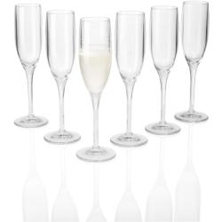 ERNESTO Gläserset, 6 Stück, Kunststoff (Champagnergläser, transparent) - B-Ware sehr gut