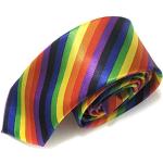 EROSPA® Krawatte Halsbinde Schlips Rainbow/Regenbogen - Herren/Männer - Gay Pride LGBT