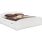 Weiße Erst-Holz Betten mit Bettkasten mit Ländermotiv aus Massivholz 200x200 