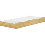 Hellbraune Erst-Holz Betten mit Bettkasten lackiert aus Massivholz 90x190 mit Härtegrad 2 