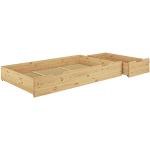 Erst-Holz Unterbettboxen aus Massivholz mit Rollen 