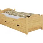 Hellbraune Betten mit Bettkasten lackiert aus Massivholz mit Stauraum 100x200 