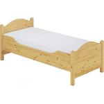 Hellbraune Betten mit Matratze lackiert aus Massivholz höhenverstellbar 90x200 