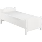 Weiße Betten mit Matratze aus Massivholz 90x200 