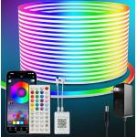 LYGKJ 5M LED Strip Warmweiss, 12V Dimmbar Timing mit Netzteil und APP  Controller， 16.5FT LED Strip Silikon Neon Streifen, für Innen Aussenbereich  Heim Küche Deko : : Beleuchtung