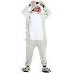 Erwachsene Kigurumi-Pyjamas Koala Pyjamas-Einteiler Flanell Grau Cosplay Für Herren und Damen Tiernachtwäsche Karikatur Fest / Feiertage Kostüme Lightinthebox