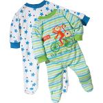 Grüne Erwin Müller Kinderschlafanzüge & Kinderpyjamas mit Reißverschluss für Babys Größe 80 2-teilig 