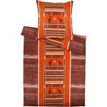 Orange Erwin Müller Bettwäsche Sets & Bettwäsche Garnituren mit Reißverschluss aus Flanell 155x200 
