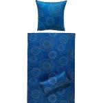 Blaue Moderne Erwin Müller Baumwollbettwäsche mit Reißverschluss aus Mako-Satin 135x220 