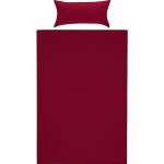 Rote Unifarbene Flanellbettwäsche mit Reißverschluss aus Flanell 135x200 