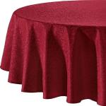 Rote Erwin Müller ovale Tischdecken aus Damast 