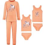 Orange Erwin Müller Kinderschlafanzüge & Kinderpyjamas für Babys Größe 98 4-teilig 