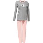 Rosa Unifarbene Damenschlafanzüge & Damenpyjamas mit Lama-Motiv Größe M 