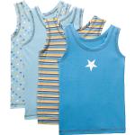 Blaue Kinderunterhemden für Jungen Größe 110 4-teilig 