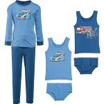 Blaue Kinderschlafanzüge & Kinderpyjamas für Jungen Größe 134 4-teilig 