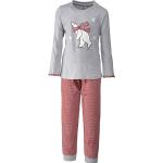 Graue Gestreifte Kinderschlafanzüge & Kinderpyjamas Größe 152 