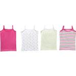 Rosa Unifarbene Kinderunterhemden für Mädchen Größe 110 4-teilig 