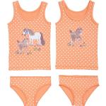 Orange Kinderunterwäsche-Sets für Mädchen Größe 98 4-teilig 