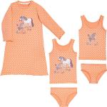 Orange Kinderunterwäsche-Sets für Mädchen Größe 146 4-teilig 