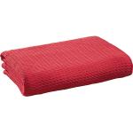Rote Hahnentritt Kuscheldecken & Wohndecken strukturiert aus Baumwolle 240x220 für den für den Sommer 