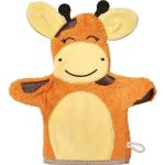 Orange Unifarbene Erwin Müller Kinderwaschlappen & Kinderwaschhandschuhe mit Giraffen-Motiv aus Baumwolle trocknergeeignet 1-teilig 