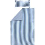 Blaue Erwin Müller bügelfreie Bettwäsche mit Reißverschluss aus Baumwolle 135x200 