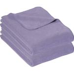 Violette Unifarbene Kuscheldecken & Wohndecken aus Baumwolle 2-teilig 