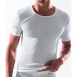 Weiße Halblangärmelige ESGE Feinripp-Unterhemden für Herren 
