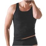 Schwarze Ärmellose ESGE Feinripp-Unterhemden aus Baumwolle für Herren Größe M 5-teilig 