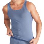 Marineblaue Ärmellose ESGE Feinripp-Unterhemden aus Baumwolle für Herren Größe XXL 5-teilig 