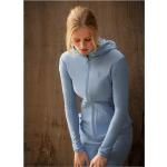 Reduzierte Blaue Zip Hoodies & Sweatjacken mit Reißverschluss mit Kapuze für Damen Größe XL 