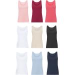 Reduzierte Hellblaue Esmara Damenträgerhemden & Damenachselhemden aus Baumwolle Größe XS 3-teilig 