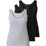 esmara® Damen Achselhemd 3er (XL(48/50), schwarz/grau)