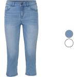 Blaue Nachhaltige Esmara Bio 5-Pocket Jeans mit Knopf aus Baumwolle für Damen 