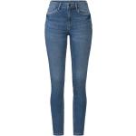 Hellblaue Super Skinny Push Up Jeans aus Leder für Damen Größe S 