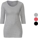 Graue 3/4-ärmelige Esmara Longshirts aus Baumwolle enganliegend für Damen Größe 3 XL für den für den Frühling 