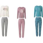 Cremefarbene Esmara Damenschlafanzüge & Damenpyjamas aus Baumwolle Größe XS 