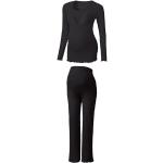 Schwarze Esmara V-Ausschnitt Umstandspyjamas aus Baumwolle für Damen Größe XL 