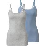 Hellblaue Esmara Bio Stilltops aus Baumwolle für Damen Größe M 