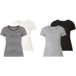 Anthrazitfarbene Esmara T-Shirts aus Baumwolle für Damen Größe 3 XL 2-teilig 