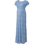Hellblaue Nachhaltige V-Ausschnitt Umstandskleider aus Baumwolle für Damen Größe XS 