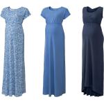 Hellblaue Esmara Nachhaltige V-Ausschnitt Umstandskleider aus Gummi für Damen Größe XS 