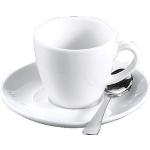 Weiße Esmeyer Espressotassen 100 ml aus Porzellan 6-teilig 