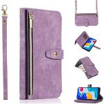 Violette Samsung Galaxy A14 Hüllen Art: Flip Cases mit Bildern mit Riemchen stoßfest 