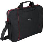 Schwarze Laptoptaschen & Notebooktaschen mit Reißverschluss aus Polyester mit Außentaschen 