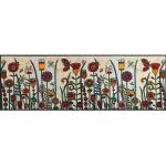 Bunte Esposa Rechteckige Küchenteppiche & Küchenläufer mit Blumenmotiv aus Textil rutschfest 