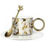 Goldene Moderne Teetassen Sets 150 ml aus Porzellan spülmaschinenfest 