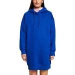 Reduzierte Blaue Esprit Mini Sweatkleider aus Baumwollmischung mit Kapuze für Damen Größe M 