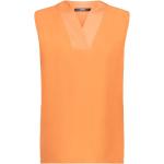 Reduzierte Orange Business Ärmellose Esprit V-Ausschnitt Damenblusen aus Polyester Größe S 